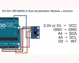 MPU6050 3 Axis Gyroscope Accelerometer Sensor Module (3V-5V Compatible)
